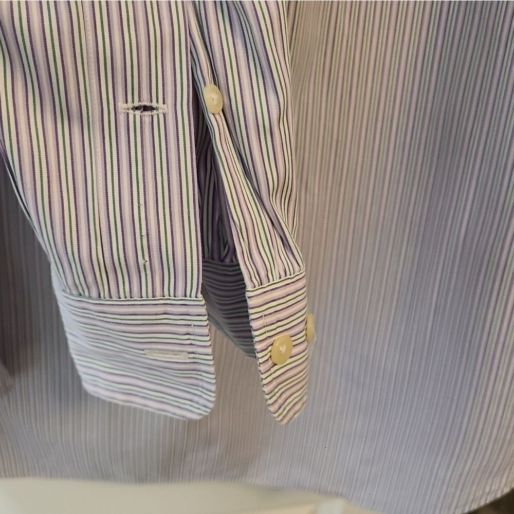 Ralph Lauren Classic Fit Men's Pinstripe Dress Shirt - Picture 10 of 10